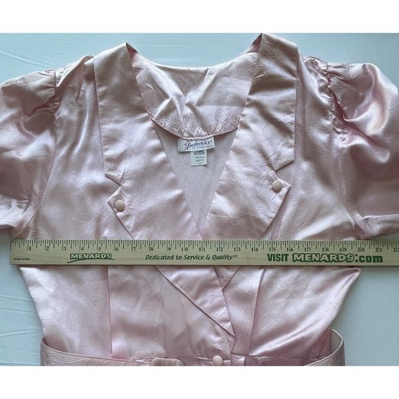 Vintage Fredericks Of Hollywood Long Mermaid Pink Dress Hi Lo Made USA 13 - Picture 15 of 16